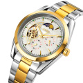 SKMEI 9237 Herren Luxus Edelstahl Leuchtende Uhren Automatische Mondphase Mechanische Armbanduhr